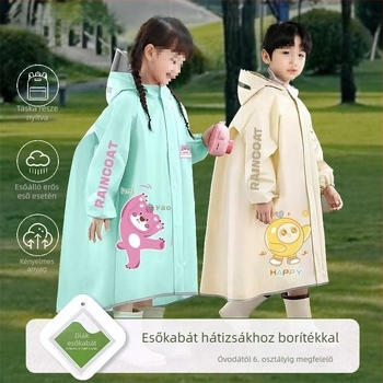Gyerek EVA esőponcsó, uniszex, ideális óvodába és iskolába, testreszabható logóval