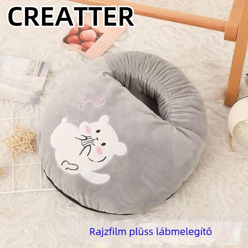 Creater USB lábmelegítő papucs – felső velúr, csúszásmentes talp, uniszex, testreszabható