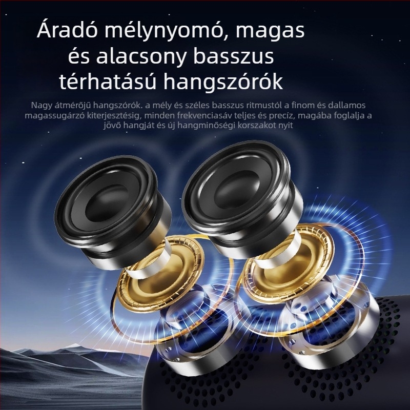 Kültéri vízálló Bluetooth hangszóró, hordozható mélynyomó, kiváló hangzás, hosszú akkumulátor-üzemidő, vezeték nélküli