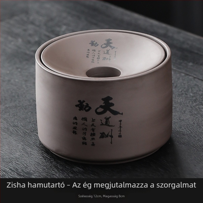 Lila agyagból készült hamutál fedővel, nagy méretű, retro stílusú személyre szabott design otthonra és irodába