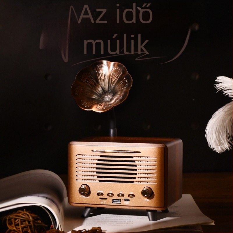 G3000 Bluetooth hangszóró: mini vezeték nélküli retro faasztali hangszóró kártyahely és USB lejátszás, kiváló hangminőség