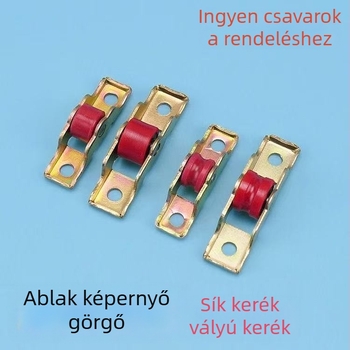 Ablakháló görgőkészlet — alumínium ötvözet, nylon és műanyag‑acél görgők, csúszó kerékkel ajtókhoz és ablakokhoz