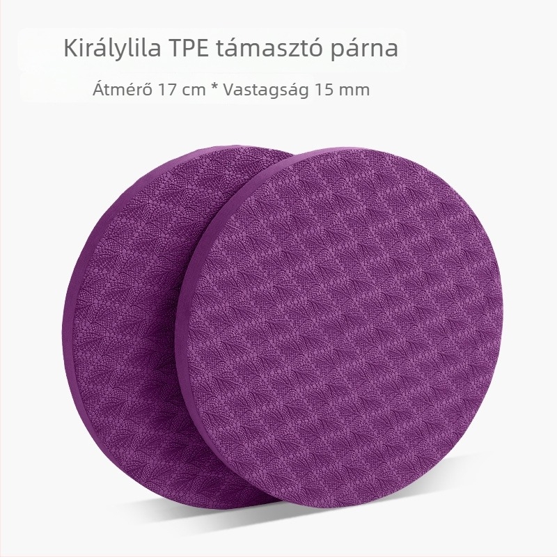 Két darab kisméretű kör alakú térd- és könyökvédő párna, egyensúly matrac és sík támasztó matrac, hordozható jóga matrac kéz-támogatáshoz