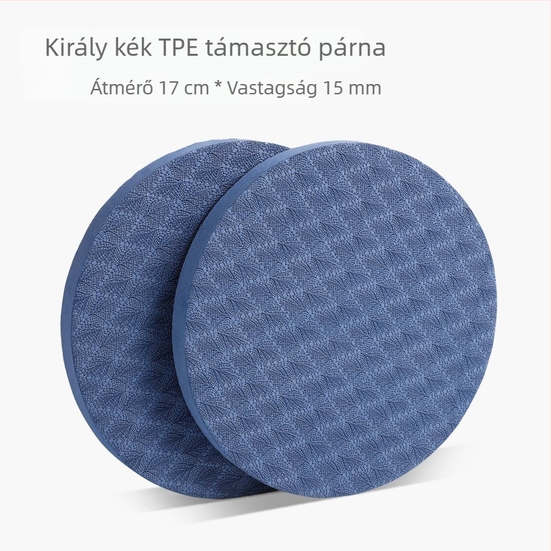 Két darab kisméretű kör alakú térd- és könyökvédő párna, egyensúly matrac és sík támasztó matrac, hordozható jóga matrac kéz-támogatáshoz