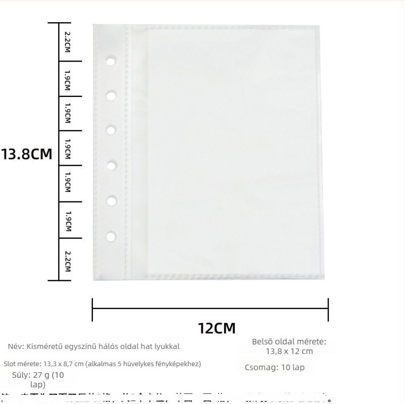 HISOCUTE PU bőrhatású fotóalbum lazán elválasztható oldalakkal, szalag és Polaroid-kártyatartóval