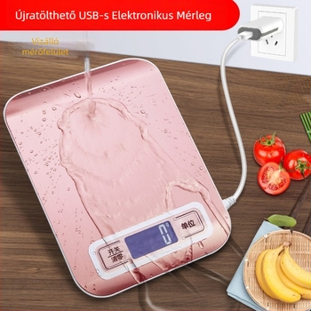 DH-2012 Konyhai elektronikus mérleg – hordozható, 5 kg/1 g-tól 10 kg/1 g-ig, elektronikus mérés, működik 2 elemmel