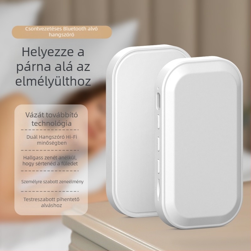 Csontvezetéses Bluetooth hangszóró beépített akkumulátorral, 500–800 mAh, Bluetooth 5.3, frekvenciasáv 30 Hz–15 kHz, IPX1 vízálló