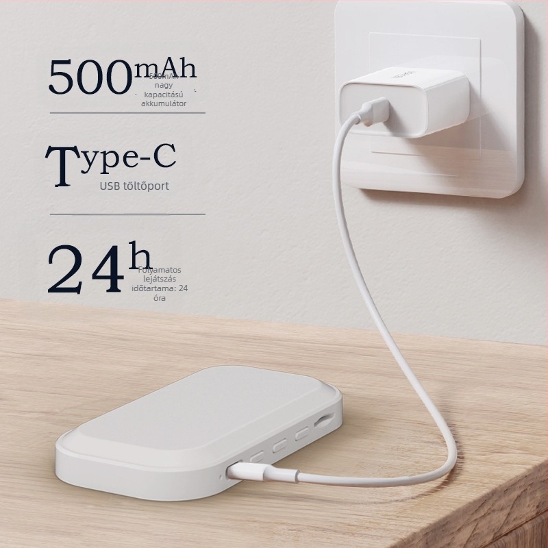 Csontvezetéses Bluetooth hangszóró beépített akkumulátorral, 500–800 mAh, Bluetooth 5.3, frekvenciasáv 30 Hz–15 kHz, IPX1 vízálló