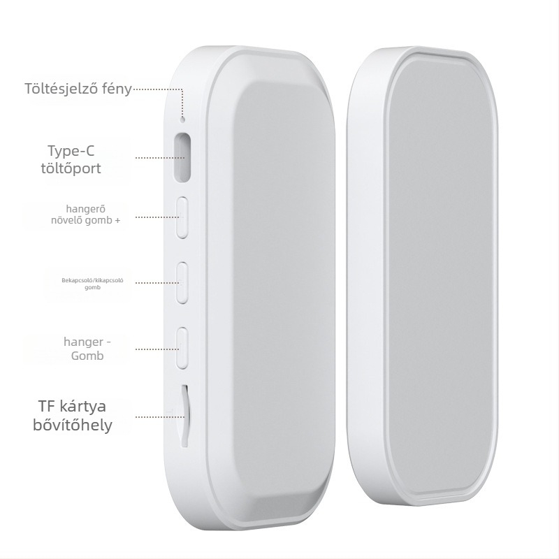 Csontvezetéses Bluetooth hangszóró beépített akkumulátorral, 500–800 mAh, Bluetooth 5.3, frekvenciasáv 30 Hz–15 kHz, IPX1 vízálló