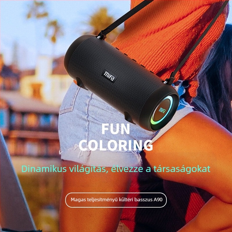 Mifa A90 Kültéri Bluetooth Hangszóró két hangszóróval, 40W, IPX6 vízálló, 6000mAh akkumulátor, Bluetooth 5.3