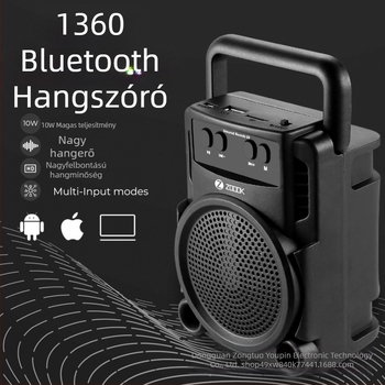 Vezeték nélküli Bluetooth hangszóró beépített akkumulátorral, Bluetooth 5.0, 3W, 100Hz-20kHz, 10 m hatótávolság