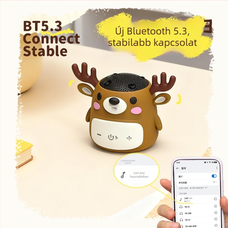 TK-21 Mini Bluetooth hangszóró beépített Akkumulátorral, Bluetooth 5.2, 3W kimenet, Frekvenciasáv 30 Hz-15 kHz