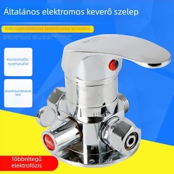 Napeneres vízmelegítőhöz tervezett meleg–hideg víz keverő szelep, 15 mm átmérő, 6 működési nyomás, forró víz 85°C, hideg víz 0°C, Runyang