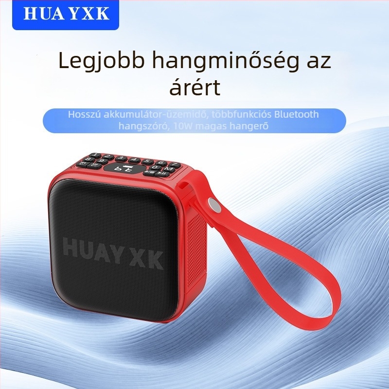 T2 vezeték nélküli Bluetooth hangszóró kártyahellyel, beépített akkumulátor 1000–1200mAh, Bluetooth 5.0, 10W, frekvenciaátvitel 100Hz–20kHz