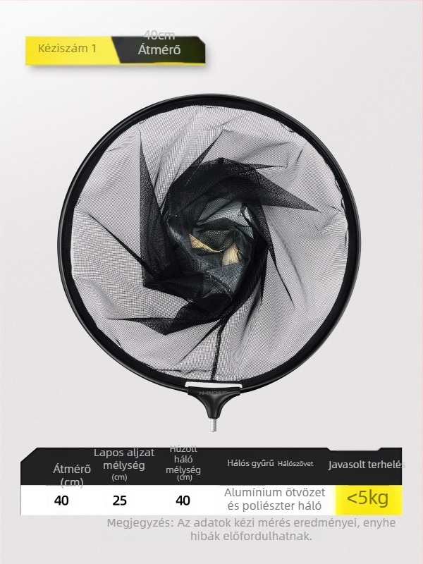 Handing No.1 Összecsukható Gyorsan Száradó Hálófej Anti-Horgokkal, Ragasztott Háló