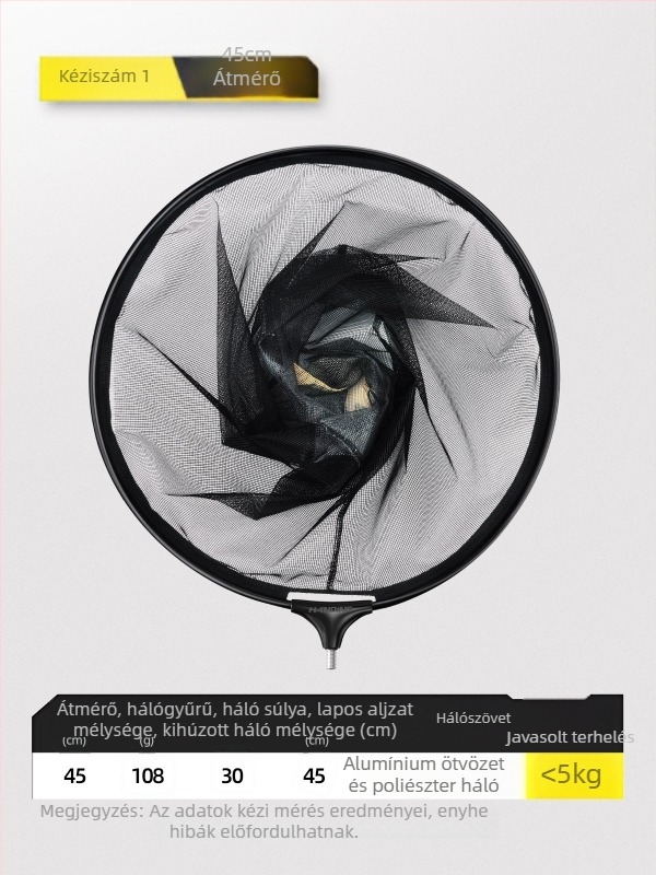 Handing No.1 Összecsukható Gyorsan Száradó Hálófej Anti-Horgokkal, Ragasztott Háló