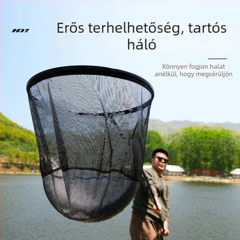 Handing No.1 Összecsukható Gyorsan Száradó Hálófej Anti-Horgokkal, Ragasztott Háló