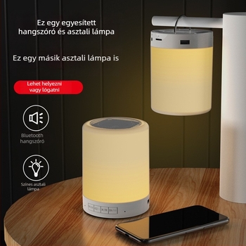USB taplámpa Bluetooth-hangsugóval, LED színváltó éjszakai fény, Bluetooth 5.2, 10 m hatótáv, IPX4 vízálló, USB-tápellátás, beépített 300–500 mAh akkumulátor