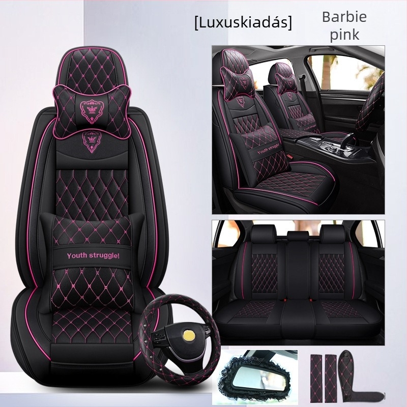 Bo Yi bőr autóülésvédő, univerzális egész éves használatra, teljes körű lefedettség, varrásos kialakítás