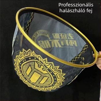 Horgász hálófej – karbon–alumínium ötvözet háló, teherbírás 15 kg, mélység 25 cm