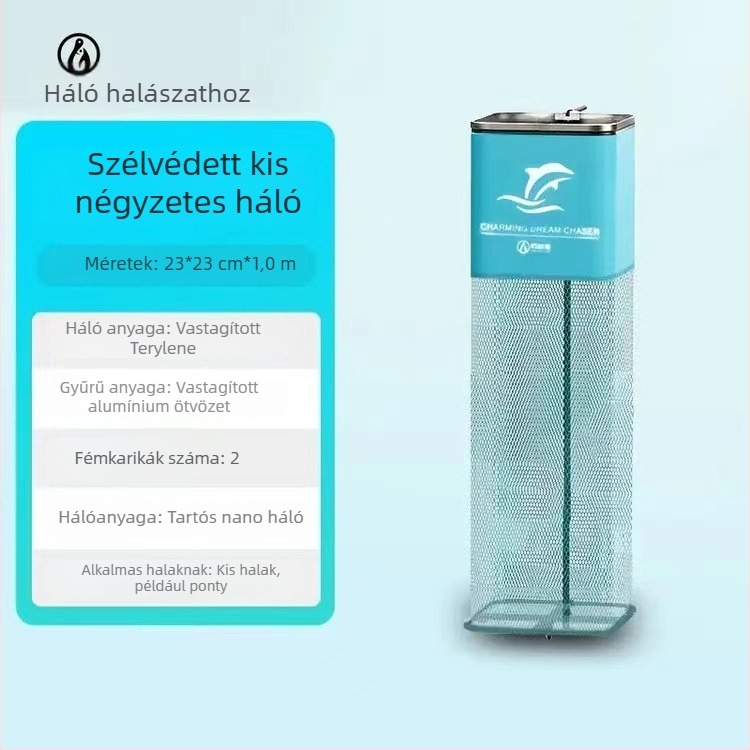 Baon nejlon halőrző háló, hordozható, négyzetes háló, gyorsan száradó