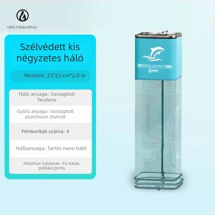 Baon nejlon halőrző háló, hordozható, négyzetes háló, gyorsan száradó