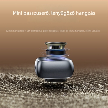 Yesido Kültéri hordozható Bluetooth hangszóró mélynyomóval, Bluetooth 5.3, frekvenciatartomány 60 Hz–15 kHz, teljesítmény 5 W, max táv 10 m, 52 mm meghajtó + CD diafragma