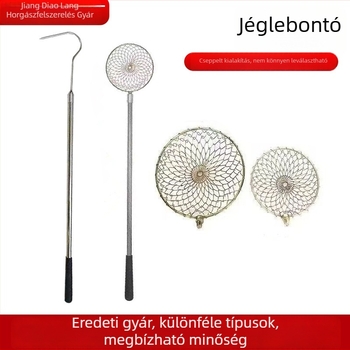 Ice Fishing Skimmer Head, Rozsdamentes acél, Jégbontó, Horgászfelszerelés