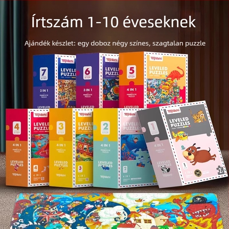 Gyerekeknek fejlett puzzle – papíralapú sík kirakó 4–6 éveseknek, márka Le zhi goes by me