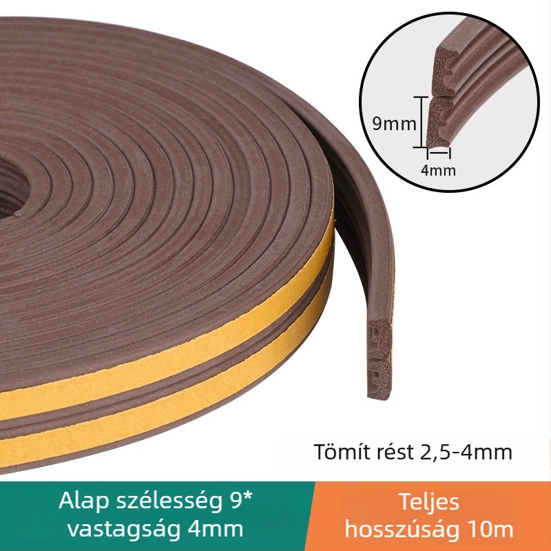 Ajtó- és ablakrés tömítőszalag – Owen márka, öntapadós, magas hőállóságú, kopásálló, korrózióálló