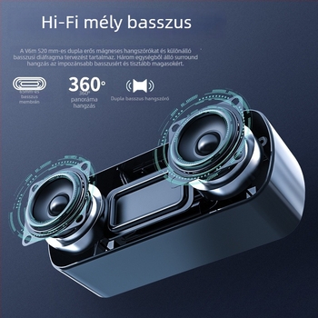 Vízálló Bluetooth hangszóró, 32GB TF kártya támogatás, Bluetooth 5.0, 8 órás lejátszás, két hangszóró