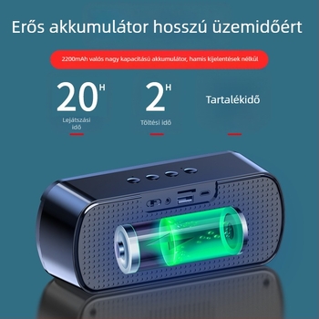 Vízálló Bluetooth hangszóró, 32GB TF kártya támogatás, Bluetooth 5.0, 8 órás lejátszás, két hangszóró