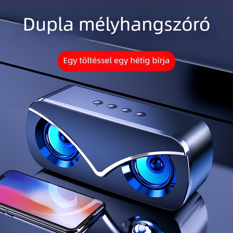 Vízálló Bluetooth hangszóró, 32GB TF kártya támogatás, Bluetooth 5.0, 8 órás lejátszás, két hangszóró