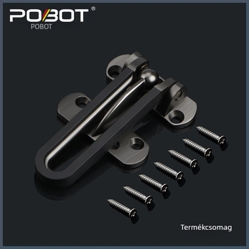 Tömör ajtózár bőrrel ellátott anti-lopás csattal, Modell 06, cinkötvözet, elektroplátolt felület