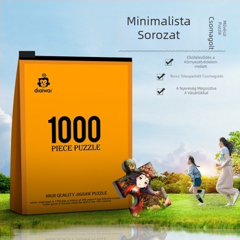 1000 darabos papírból készült DIY falikép-puzzle Maneki-neko macskával