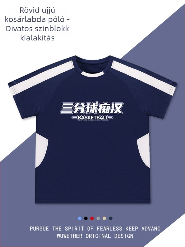 Férfi kosárlabda gyorsan száradó póló, egész éves viselet, 100% poliészter, bélés: kémiai rostok keveréke