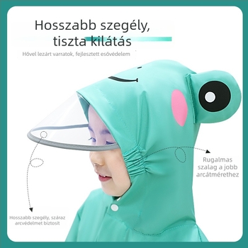 Gyerekeknek szánt esőkabát poncho dinoszaurusz mintával, rajzfilm stílusban