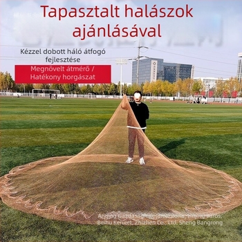 Hagyományos kézzel dobott halászháló kültéri használatra, szénszálas anyaggal