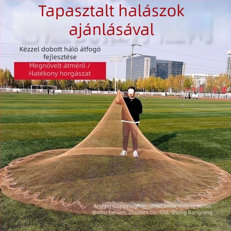 Hagyományos kézzel dobott halászháló kültéri használatra, szénszálas anyaggal