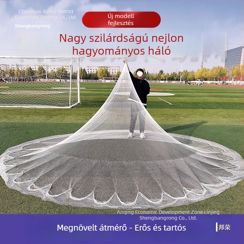 Hagyományos kézzel dobott halászháló kültéri használatra, szénszálas anyaggal