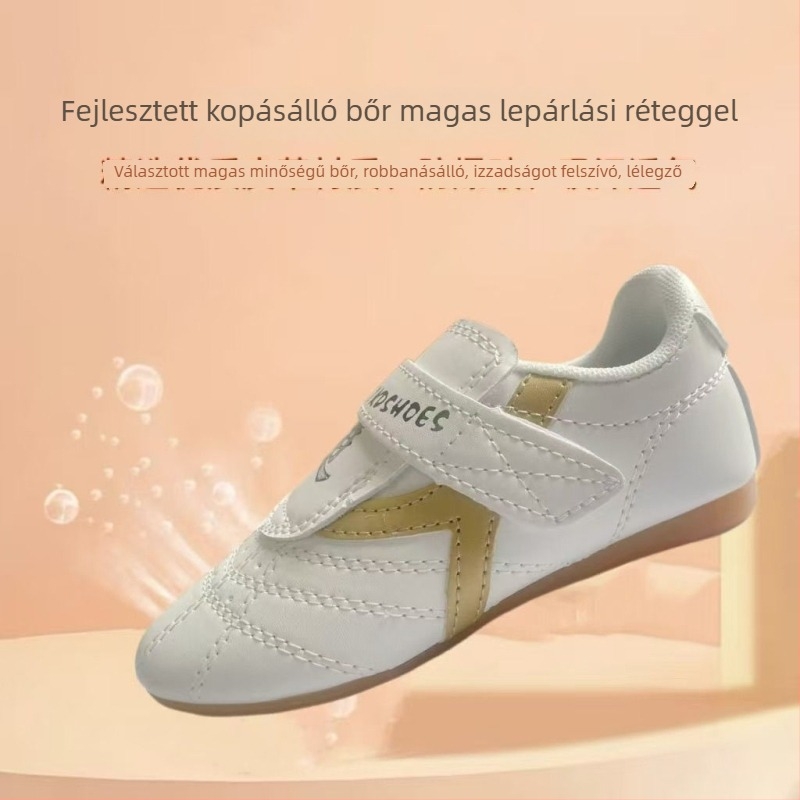Taekwondo edzőcipő felnőtteknek (férfiak) + légáteresztő, könnyű, csúszásmentes + Felsőrész: szintetikus bőr; Talp: TPR; Beltéri fitnesz cipő
