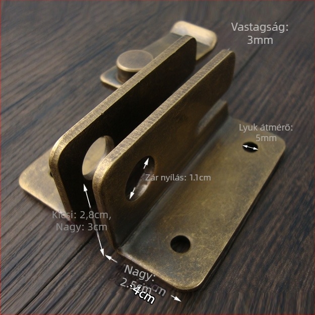 Latch Hasp – sárgaréz, elektroplatált felület, új kínai stílus, Chengyu