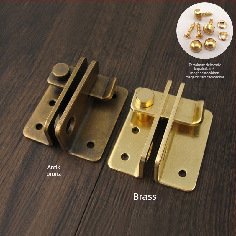 Latch Hasp – sárgaréz, elektroplatált felület, új kínai stílus, Chengyu