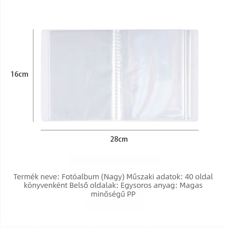 Fotók és postai képeslapok tároló album, PP borító, 40 oldal, kötés más típusú, logó nyomtatás és testreszabás