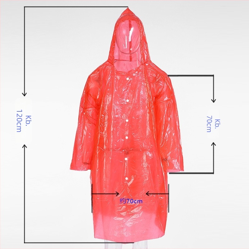 PE esőponcsó, egy darabból, vastagított, felnőtteknek, túrázás