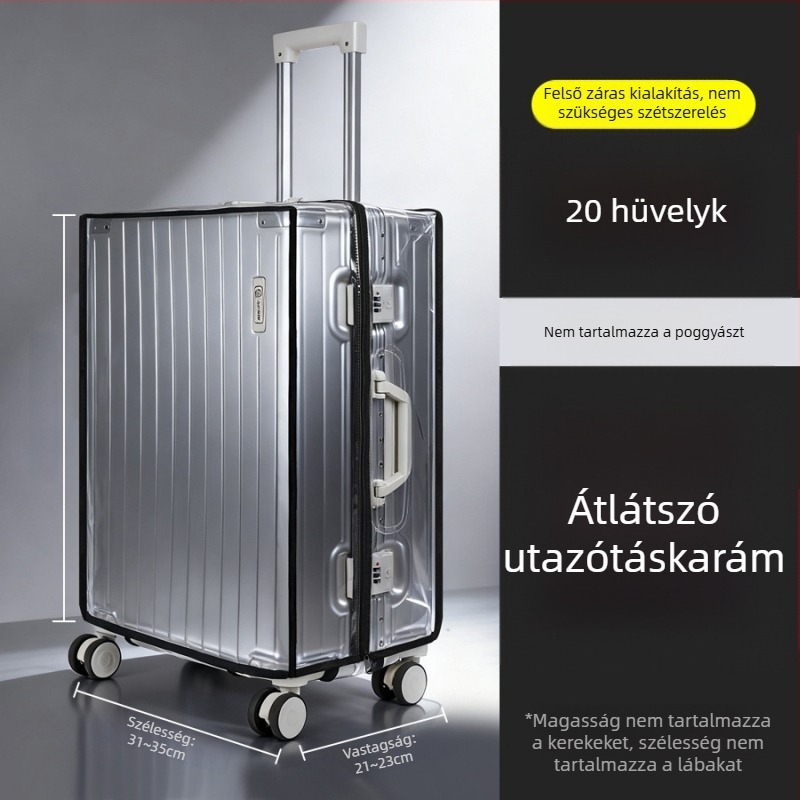 Összeszerelés nélküli kialakítású utazótáska védőborítása, vastag PVC, vízálló és kopásálló, kapacitás 20–35 L