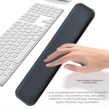 Nagy memóriahabos billentyűzet-csuklótámasz és ergonomikus egérpad-csuklótámasz