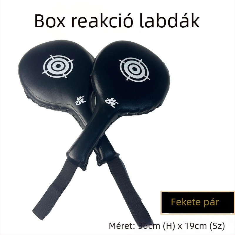 Boxolási edzésre szolgáló reakciós célpont: Taekwondo kéz célpont, pingpong célpont, egylapos célpont, Muay Thai és Sanda láb célpont, boksz célpont, harci bot célpont