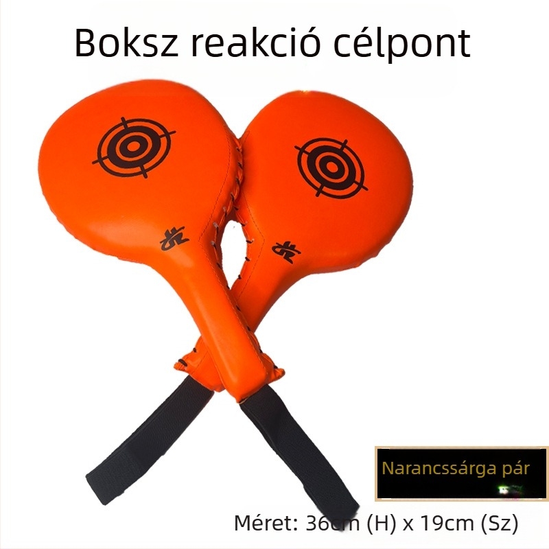 Boxolási edzésre szolgáló reakciós célpont: Taekwondo kéz célpont, pingpong célpont, egylapos célpont, Muay Thai és Sanda láb célpont, boksz célpont, harci bot célpont