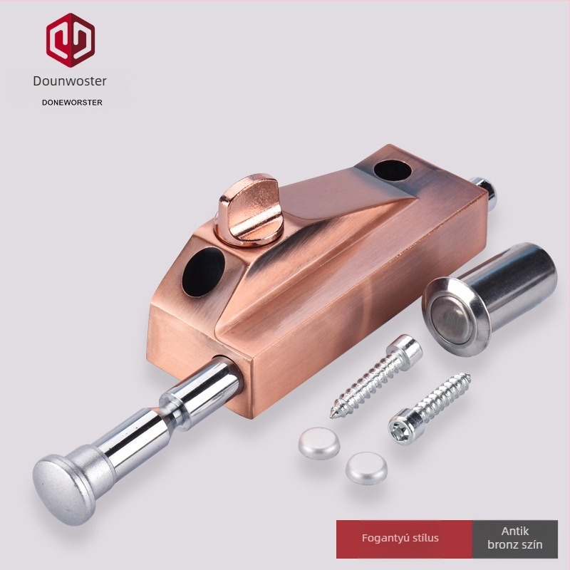 Forgóajt zár keretes üvegajtókhoz — alumíniumötvözet, nehéz zár, DT-C308, modern dizájn